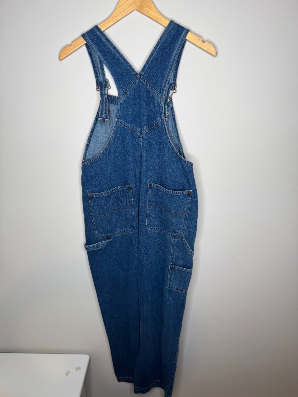 Disney Winnie the Pooh Dark Wash Denim Bib Overalls Vintage Womens M Embroidered - Picture 10 of 10